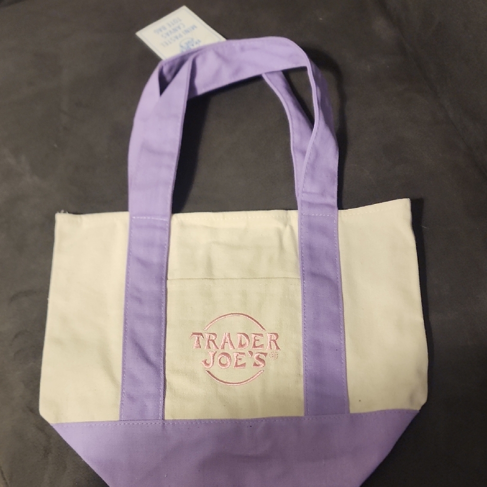 Trader Joe's Purple Mini Tote Bag